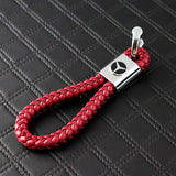 Mercedes-Benz Red BV Style Calf Leather Keychain 1pc