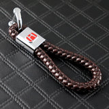 Honda Brown BV Style Calf Leather Keychain (Red H)