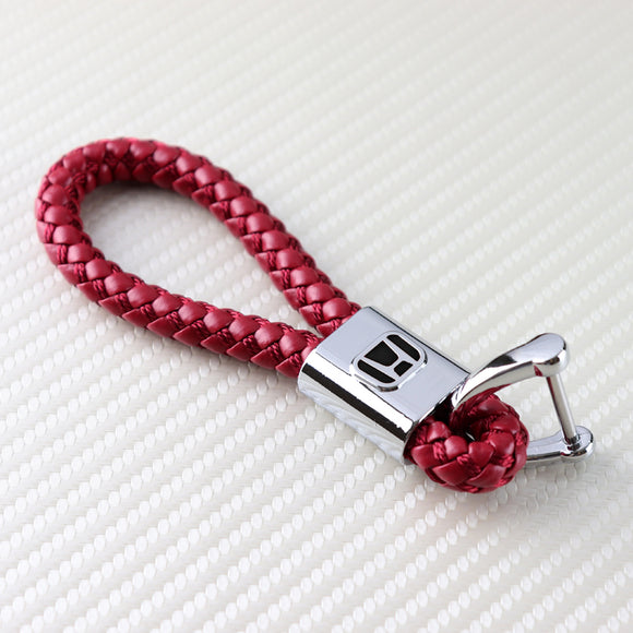 Honda Red BV Style Calf Leather Keychain