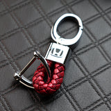 Honda Small Red BV Style Calf Leather Keychain
