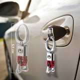 Honda Small Red BV Style Calf Leather Keychain