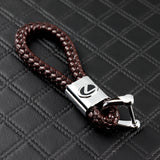Lexus Brown BV Style Calf Leather Keychain