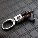 Lexus Small Brown BV Style Calf Leather Keychain