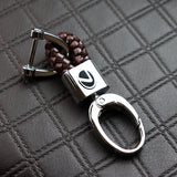 Lexus Small Brown BV Style Calf Leather Keychain
