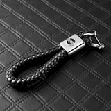 Nissan Black BV Style Calf Leather Keychain