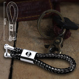 Nissan Black BV Style Calf Leather Keychain