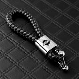 Nissan Black BV Style Calf Leather Keychain