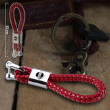 Nissan Red BV Style Calf Leather Keychain