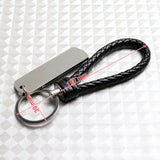 Supreme3M Set Red Embroidered Logo Seat Belt Covers with Metal Pendant with Calf Leather Keychain For Honda Toyota