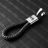 Toyota Black BV Style Calf Leather Keychain