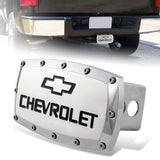 CHEVY CHEVROLET LOGO Hitch Cover Plug Cap For 2" Trailer Receiver with ALLEN BOLTS DESIGN