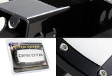 Black DODGE DAKOTA LOGO Hitch Cover Plug Cap For 2" Trailer Receiver with ALLEN BOLTS DESIGN