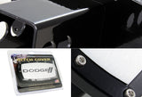 Black DODGE STRIPE LOGO Hitch Cover Plug Cap For 2" Trailer Receiver with ALLEN BOLTS DESIGN