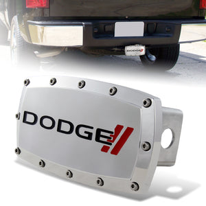 DODGE STRIPE LOGO Hitch Cover Plug Cap For 2" Trailer Receiver with ALLEN BOLTS DESIGN