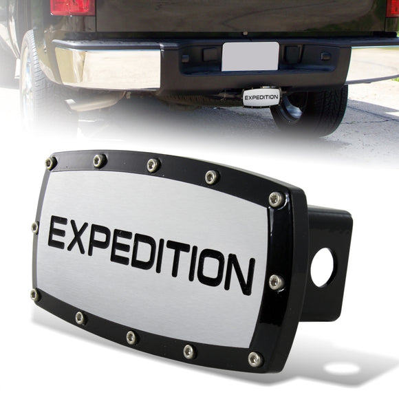 Black FORD EXPEDITION LOGO Hitch Cover Plug Cap For 2