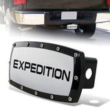 Black FORD EXPEDITION LOGO Hitch Cover Plug Cap For 2" Trailer Receiver with ALLEN BOLTS DESIGN
