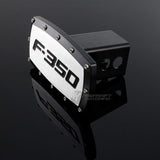 Black FORD F-350 LOGO Hitch Cover Plug Cap For 2" Trailer Receiver with ALLEN BOLTS DESIGN