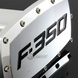 FORD F-350 LOGO Hitch Cover Plug Cap For 2" Trailer Receiver with ALLEN BOLTS DESIGN
