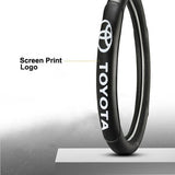 New Faux Leather For TOYOTA New Black 15" Diameter Car Auto Steering Wheel Cover