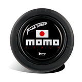 White Line 350mm MOMO Racing Steering Wheel Microfiber Leather with MOMO Horn Button