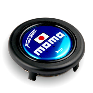 MOMO Blue Full Speed Steering Wheel Horn Button Sport Competition Tuning 59mm