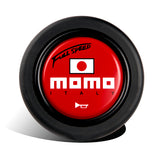 White Line 350mm MOMO Racing Steering Wheel Microfiber Leather with MOMO Horn Button