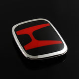 Red & Black JDM H New Emblem 2PCS Set Front & Rear For CIVIC SI COUPE 2012-2013