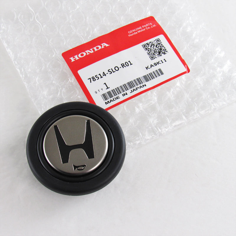 Black & Gold Horn Button For Steering Wheel - Fits Honda/Acura NSX, EG6, EK9, DC2 Models