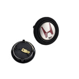 HONDA Set Quality Leather 15" Diameter Car Steering Wheel Cover with LOGO Horn Button
