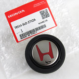 HONDA Set Quality Leather 15" Diameter Car Steering Wheel Cover with LOGO Horn Button