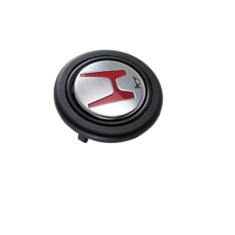 Silver & Red JDM Horn Button For Momo Steering Wheels – Fits Honda Acura NSX EG6 EK9 DC2