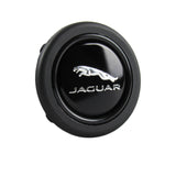 JAGUAR Black / Silver Horn Button fits MOMO RAID NRG Steering Wheel Racing New
