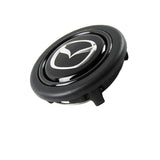 MAZDA New Black / Silver Horn Button fits MOMO RAID NRG Steering Wheel Mazdaspeed Racing