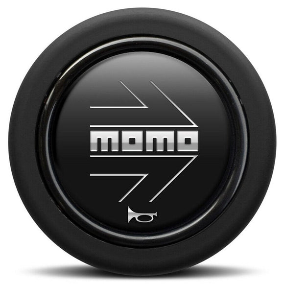 MOMO Steering Wheel Horn Button Black / Silver New