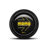 MOMO Motorsports Steering Wheel Horn Button with Carbon Fiber Look Leather 15" (38cm) Diameter Steering Wheel Cover