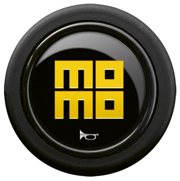 MOMO gloss black/Yellow Steering Wheel Horn Button Sport Competition Tuning 59mm