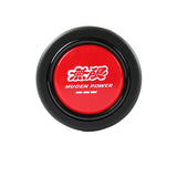MUGEN POWER Set 15" Diameter Steering Wheel Cover Carbon Fiber Look Leather with Red JDM Logo Horn Button