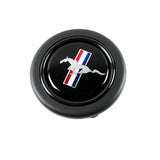 Ford Mustang Set Genuine Leather 15" Diameter Car Auto Steering Wheel Cover with Badge Logo Horn Button