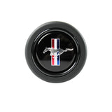 Ford Mustang Set Genuine Leather 15" Diameter Car Auto Steering Wheel Cover with Badge Logo Horn Button