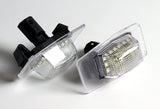 For Mazda Ford Mercury White 24-SMD LED License Plate Lights Lamps with License Plate Frame