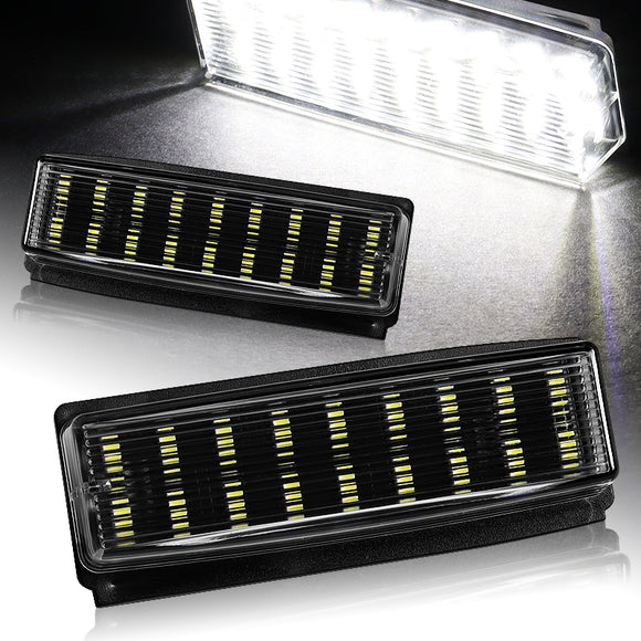 For 2006-2015 Mazda MX-5 MX5 Miata White 18-SMD LED License Plate Lights Lamps with License Plate Frame