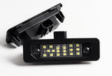 2pcs FORD RACING Carbon Fiber Look License Plate Frame ABS with LED License Plate Lights Set