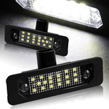 2pcs FORD RACING Carbon Fiber Look License Plate Frame ABS with LED License Plate Lights Set
