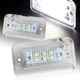 For Mercedes C CLK SL SLR Class W203 A209 R230 R199 SMD LED License Plate Lights with Bumper Badge Scratch Guard Set