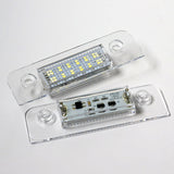 Ford Set For 06-20 Ford Fusion/03-19 Fiesta MK5 Xenon White LED 6000K License Plate Light with Seat Belt Covers