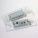 Ford Set For 06-20 Ford Fusion/03-19 Fiesta MK5 Xenon White LED 6000K License Plate Light with Screw Bolt Caps