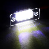Ford Set For 06-20 Ford Fusion/03-19 Fiesta MK5 Xenon White LED 6000K License Plate Light with Seat Belt Covers