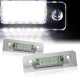 Ford Set For 06-20 Ford Fusion/03-19 Fiesta MK5 Xenon White LED 6000K License Plate Light with Screw Bolt Caps
