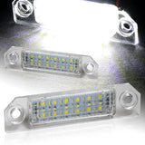 For Ford Set of Xenon White LED 6000K License Plate Lights with Wheel Tire Valves Dust Stem Air Caps
