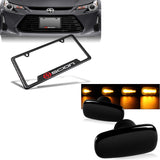 Scion Set For 2004 - 2006 Scion xB Smoke Lens Sequential LED Signal Side Marker Lights with License Plate Frame